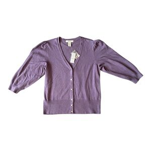 White House Black Market Purple Cardigan